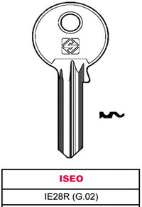 chiave ottone ie28r (g.vac 0) iseo cod:ferx.vit28572