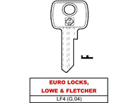 chiave ottone lf4 (g.vae 0) euro locks, lowe & fletcher cod:ferx.vit28579