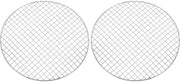 Due griglie rotonde in acciaio inossidabile con griglia a maglie incrociate per cucina, cottura, air fryer, diametro 29 cm