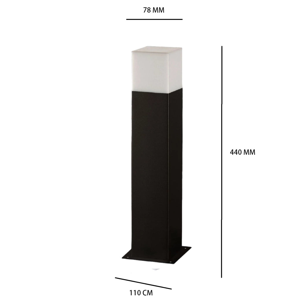 Lampione palo da Giardino con attacco E27 per lampadine a LED Nero moderno Illuminazione viali sentieri