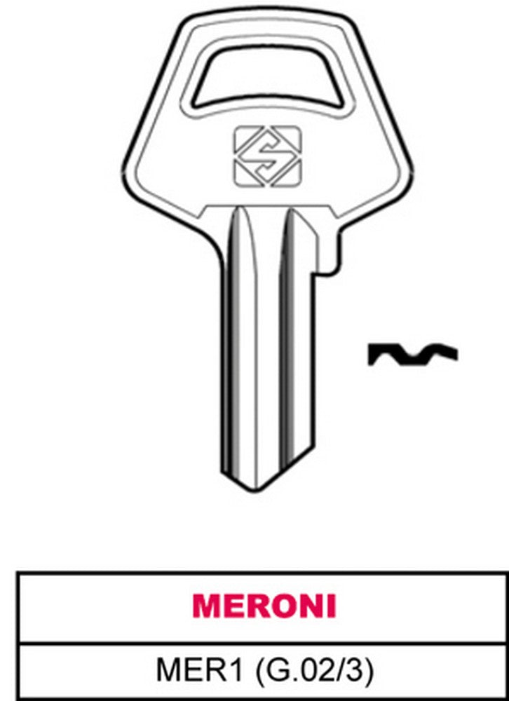 chiave ottone mer1 (g.vac 3) meroni cod:ferx.vit30348