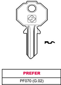 chiave ottone pf070 (g.vac 0) prefer cod:ferx.vit30352
