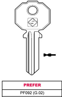 chiave ottone pf092 (g.vac 0) prefer cod:ferx.vit11684