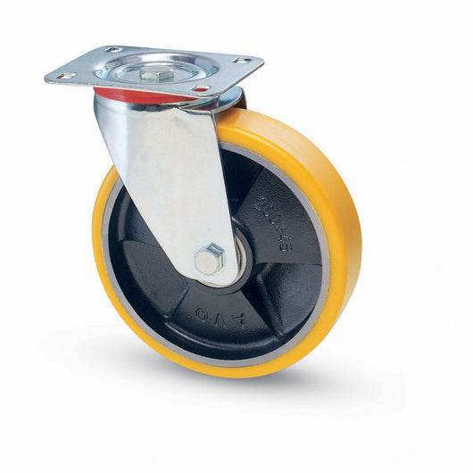 ruota in poliuretano art. 22 diametro 80x20 girevole cod:ferx.12036