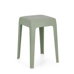 Sgabello in Plastica con Seduta Imbottita Bunny Impilabile Bizzotto Colore: Salvia