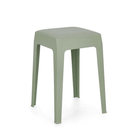 Sgabello in Plastica con Seduta Imbottita Bunny Impilabile Bizzotto Colore: Salvia