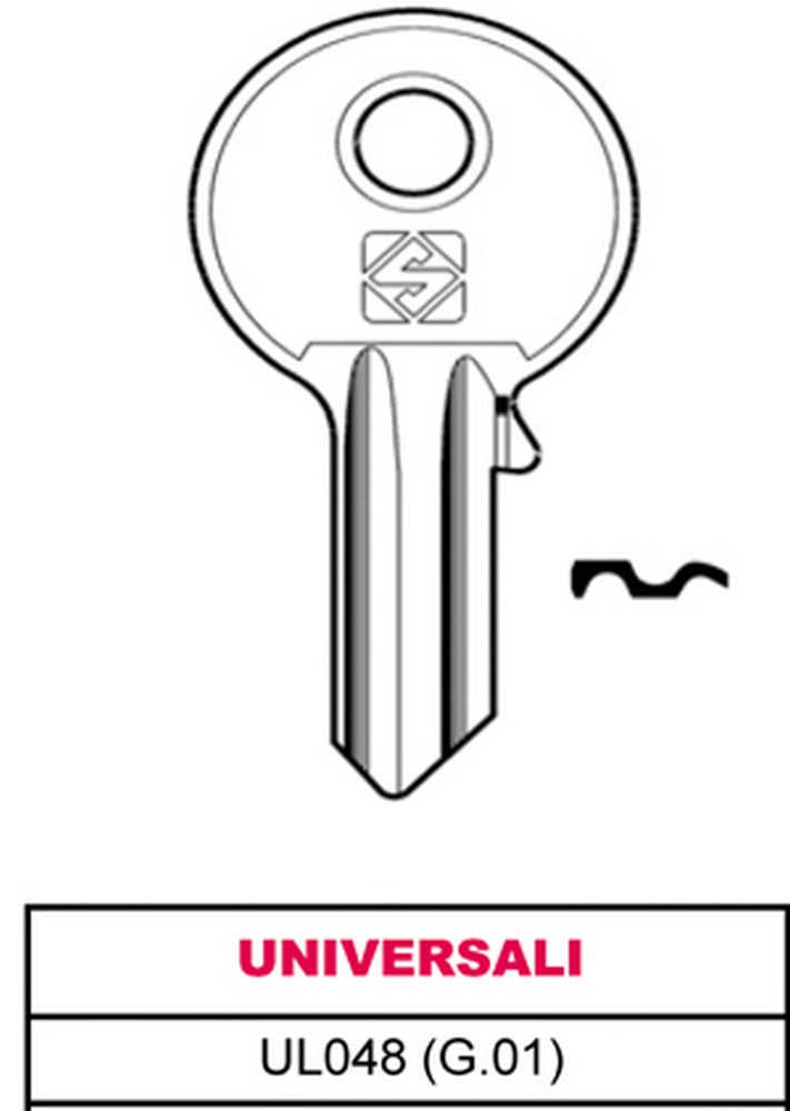 chiave ottone ul048 (g.vab 0) universale cod:ferx.vit30359