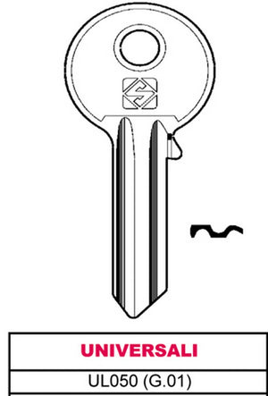 chiave ottone ul050 (g.vab 0) universale cod:ferx.vit11733