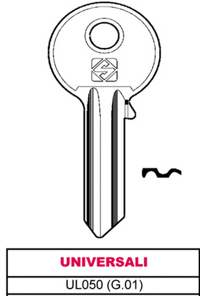 chiave ottone ul050 (g.vab 0) universale cod:ferx.vit11733