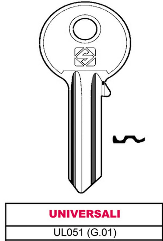 chiave ottone ul051 (g.vab 0) universale cod:ferx.vit11740
