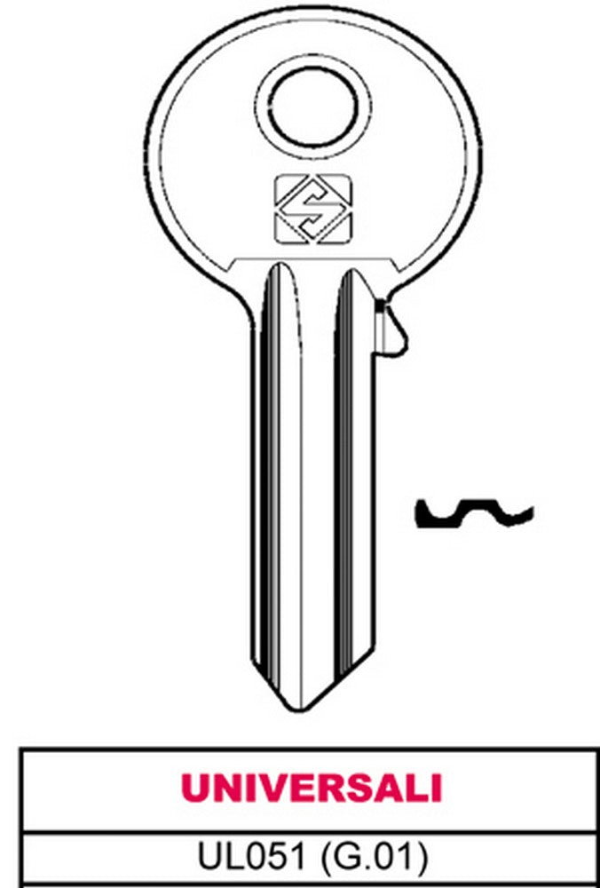chiave ottone ul051 (g.vab 0) universale cod:ferx.vit11740