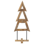 Albero di Natale | Decorazioni natalizie Marrone 149,5 cm Legno massello di teak