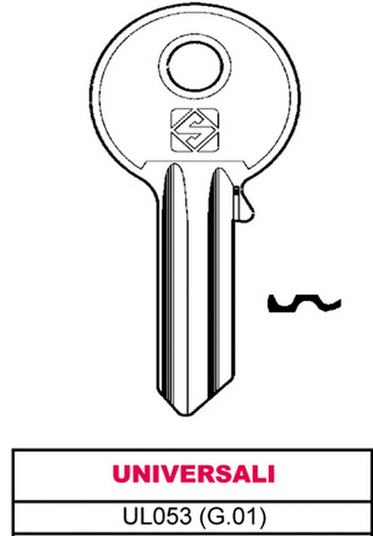 chiave ottone ul053 (g.vab 0) universale cod:ferx.vit11712