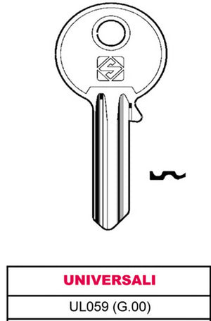 chiave ottone ul059 (g.vab 0) universale cod:ferx.vit11726