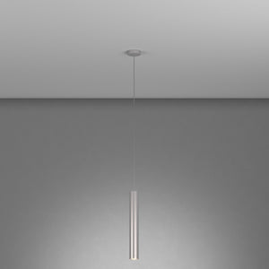Lampadario Industrial-Minimal Xeana Metallo Grigio 1 Luce Gu10