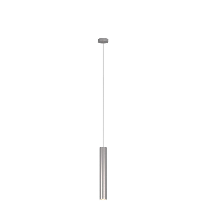 Lampadario Industrial-Minimal Xeana Metallo Grigio 1 Luce Gu10
