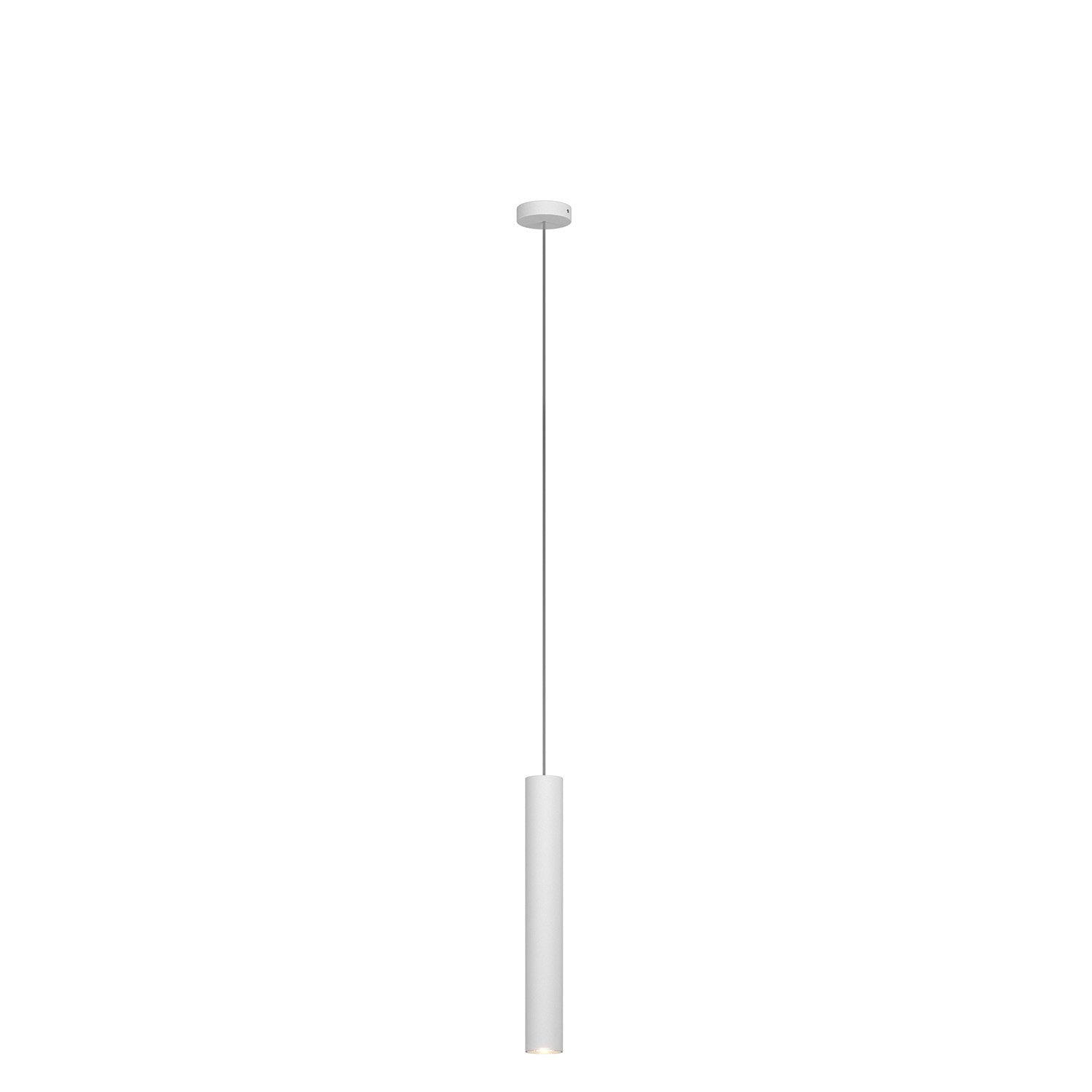 Lampadario Industrial-Minimal Xeana Metallo Bianco 1 Luce Gu10