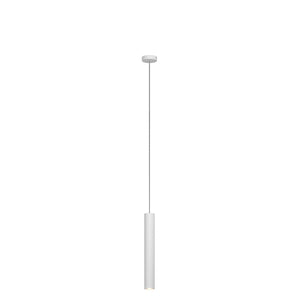 Lampadario Industrial-Minimal Xeana Metallo Bianco 1 Luce Gu10