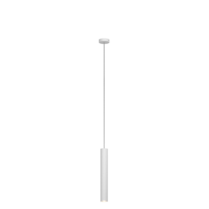 Lampadario Industrial-Minimal Xeana Metallo Bianco 1 Luce Gu10
