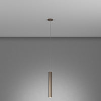 Sospensione Industrial-Minimal Xeana Metallo Bronzo 1 Luce Gu10
