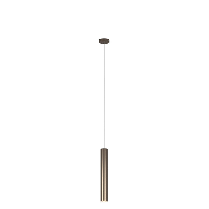 Sospensione Industrial-Minimal Xeana Metallo Bronzo 1 Luce Gu10