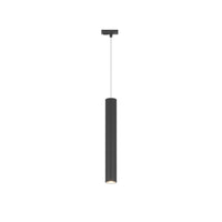 Sospensione Binario Industrial-Minimal Xeana Metallo Nero 1 Luce Gu10