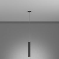 Lampadario Industrial-Minimal Xeana Metallo Nero 1 Luce Gu10