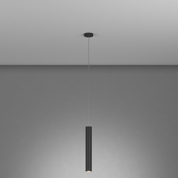 Lampadario Industrial-Minimal Xeana Metallo Nero 1 Luce Gu10