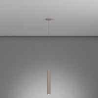Lampadario Industrial-Minimal Xeana Metallo Marrone 1 Luce Gu10