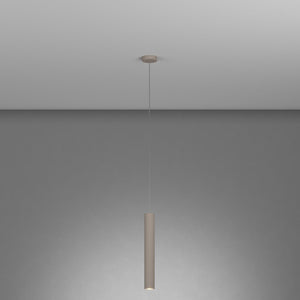 Lampadario Industrial-Minimal Xeana Metallo Marrone 1 Luce Gu10