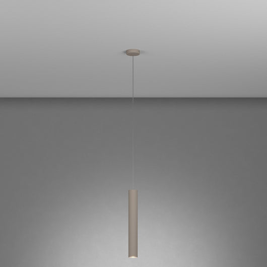 Lampadario Industrial-Minimal Xeana Metallo Marrone 1 Luce Gu10