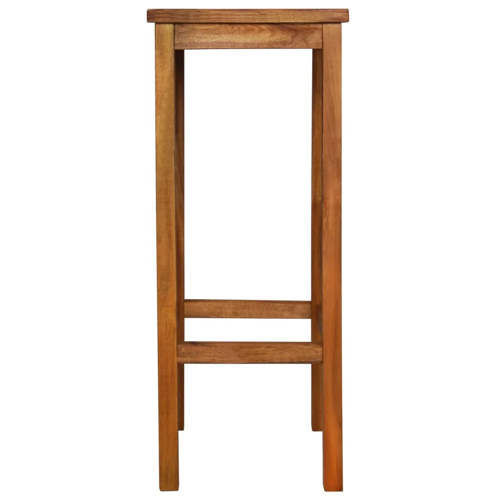 Set di due sgabelli da bar di design seduta a sedia legno massello di acacia 1202048