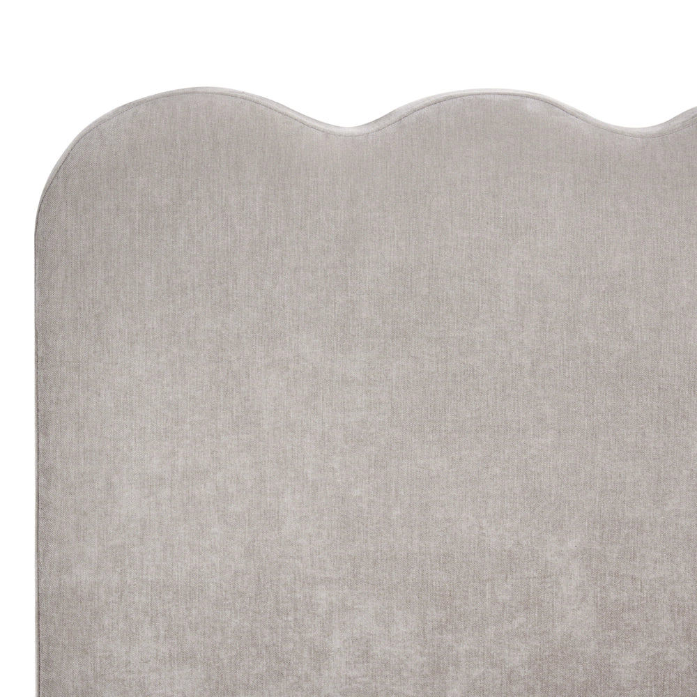 Letto in tessuto di ciniglia imbottito color tortora 120 x 200 cm contenitore elevabile con testiera e rete a doghe