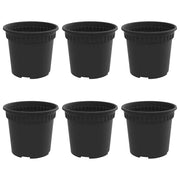 Fioriere | Cassetta per fiori | Vaso Rotondo per Fiori 6 pz Nero ? 15 x 12 cm Plastica