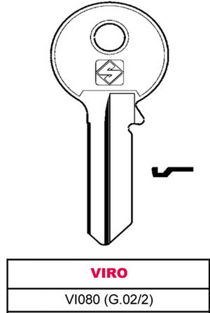 chiave ottone vi080 (g.vac 2) viro cod:ferx.vit11859