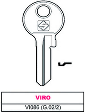 chiave ottone vi086 (g.vac 2) viro cod:ferx.vit11894