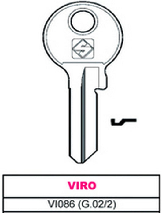 chiave ottone vi086 (g.vac 2) viro cod:ferx.vit11894