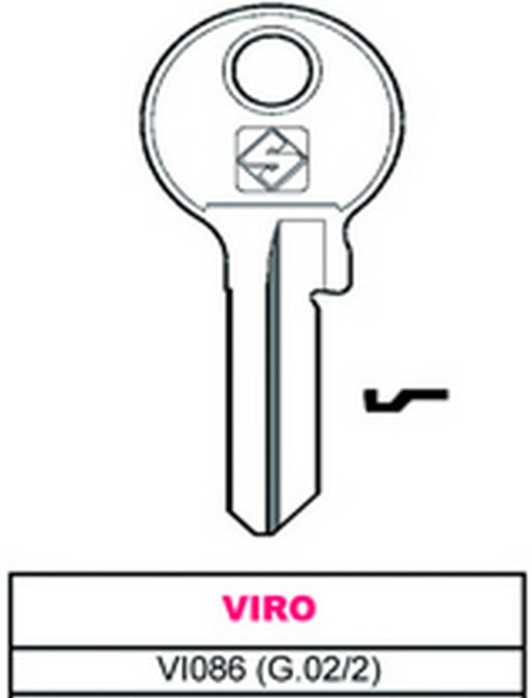 chiave ottone vi086 (g.vac 2) viro cod:ferx.vit11894