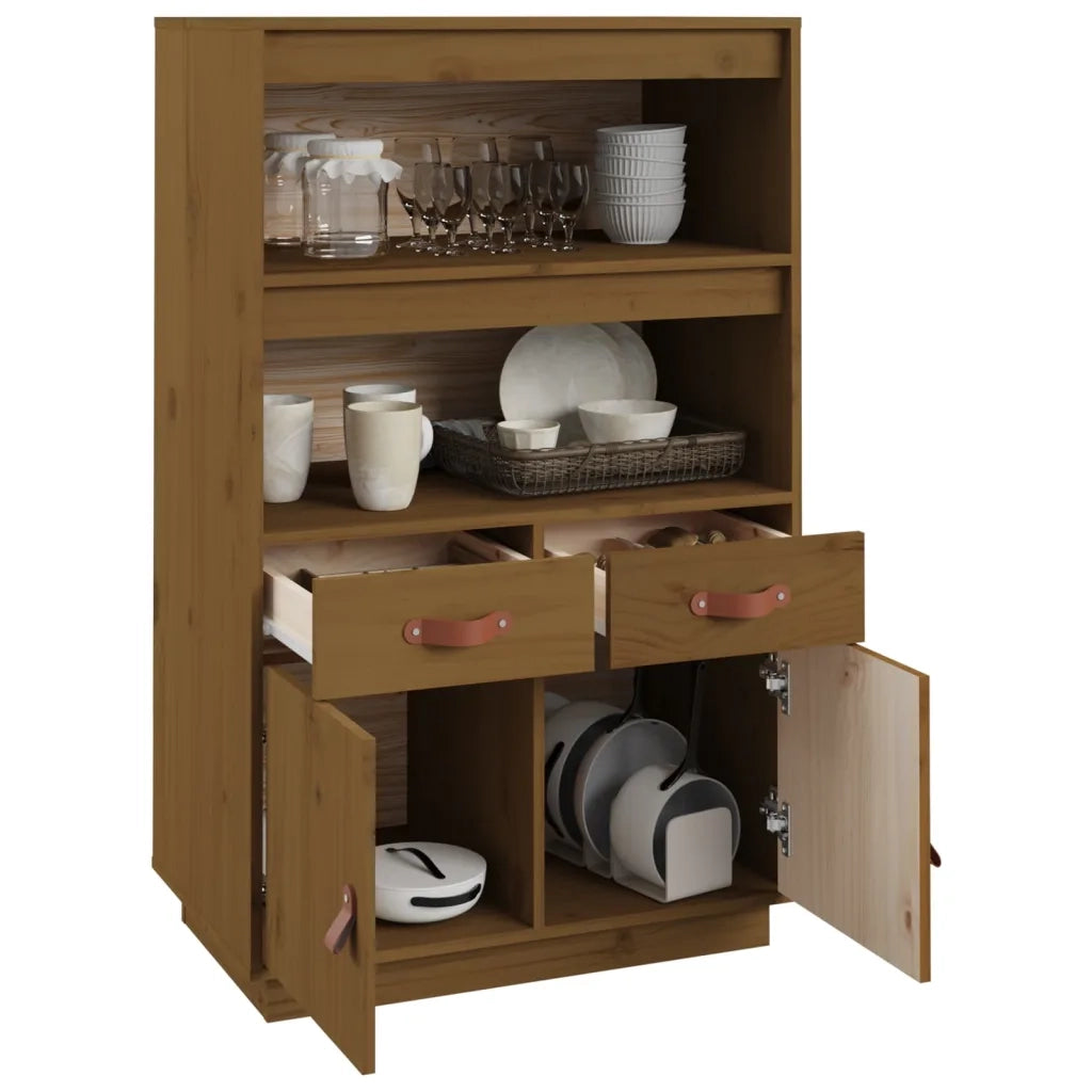 Credenza Miele 67x40x108,5 cm in Legno Massello di Pino cod mxl 25679