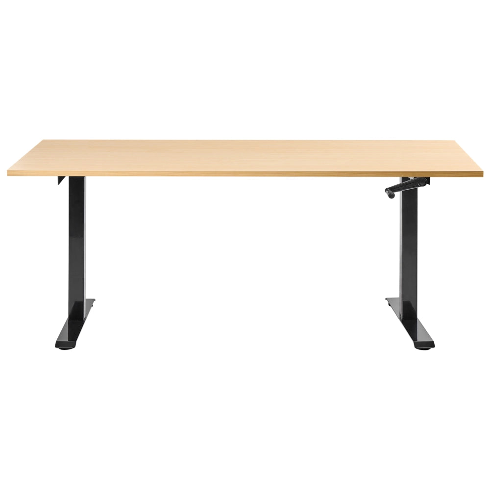 Scrivania regolabile in altezza elettricamente nero 180 x 72 cm Struttura in acciaio verniciato a polvere