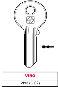 chiave ottone vi13 (g.vac 0) viro cod:ferx.vit18948