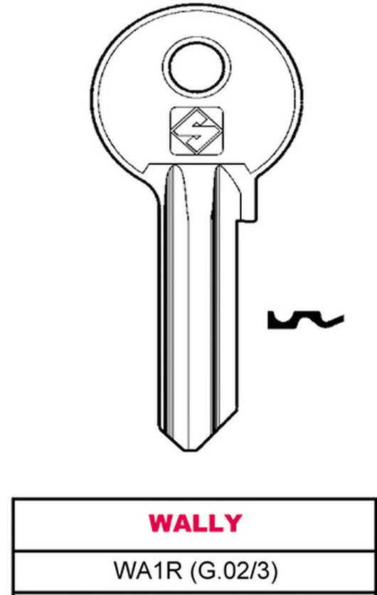 chiave ottone wa1r (g.vac 3) wally cod:ferx.vit11590