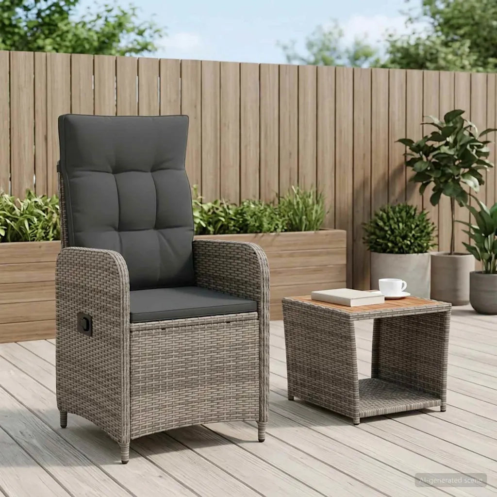 Set Lounge da Giardino 2 pz Grigio chiaro e grigio scuro 3422358