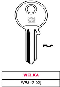 chiave ottone we3 (g.vac 4) welka cod:ferx.vit30363