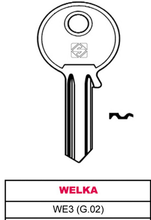 chiave ottone we3 (g.vac 4) welka cod:ferx.vit30363