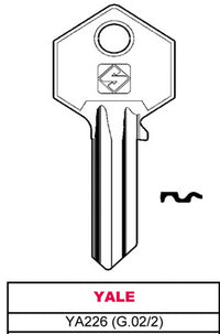 chiave ottone ya226 (g.vac 2) yale cod:ferx.vit11611