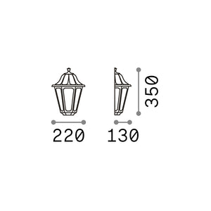 Applique Classica Dafne Materie Plastiche Bianco 1 Luce E27 Small