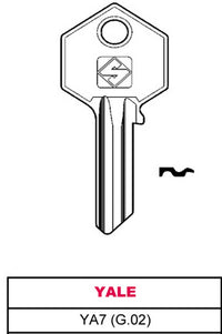 chiave ottone ya7 (g.vac 0) yale cod:ferx.vit11695