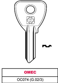 chiave ottone oc074 (g.vac 3) omec cod:ferx.vit11649