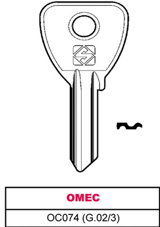 chiave ottone oc074 (g.vac 3) omec cod:ferx.vit11649